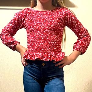 OLD NAVY KIDS GIRLS FLORAL SHIRT